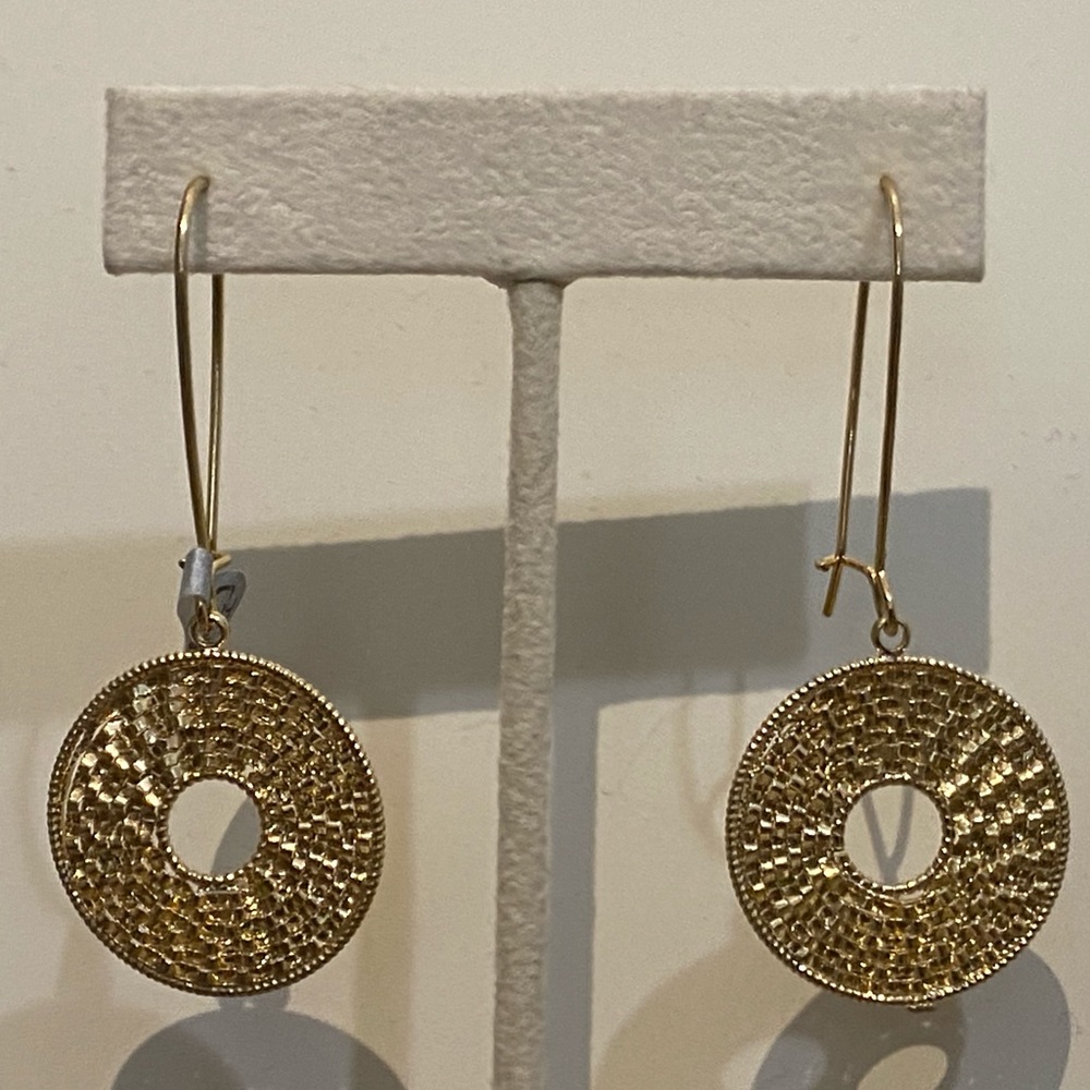 Gold-plated mandala earrings